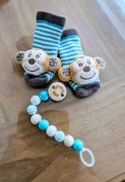 Neuwertig Rassel-Socken Schnullerkette Affe Bayern - Markt Wald Vorschau