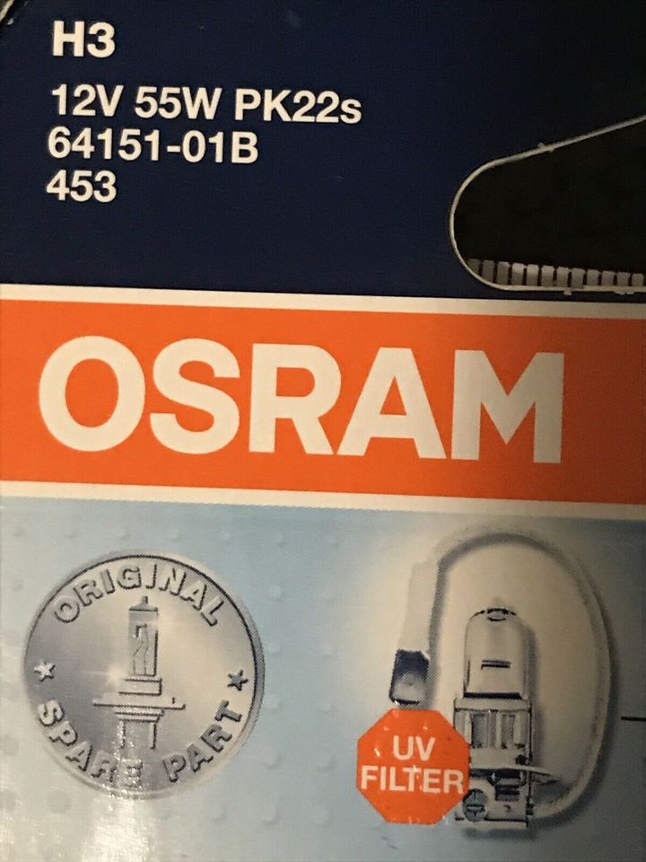 OSRAM H3 12V 55W PK22s 64151-01B Original SPARE PART neu & OVP in Erfurt