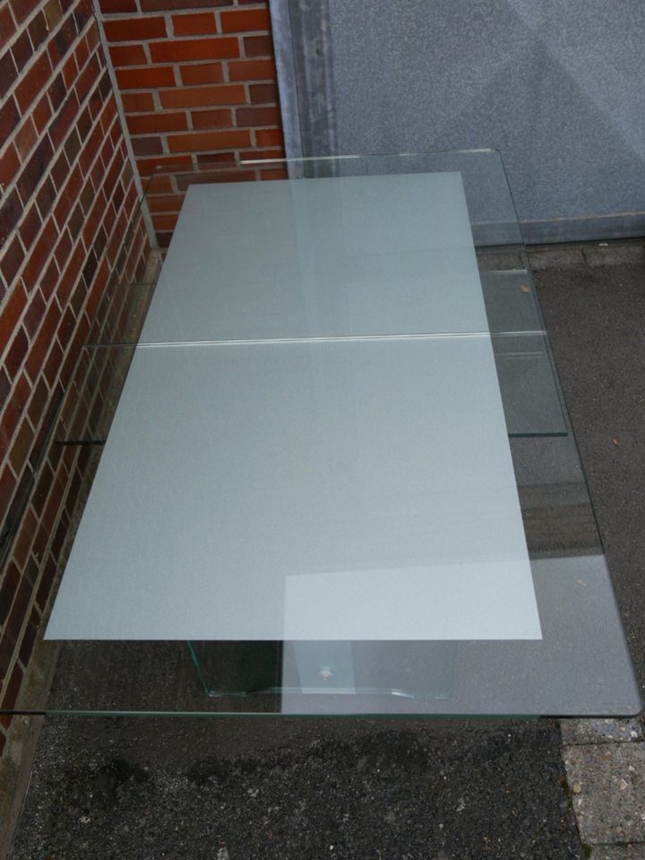 Ilse Kombilift-Auszugtisch (2181) - Glas/Silber - Ess-/Couchtisch in Hiltrup