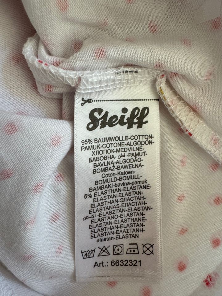 Neues Steiff T-Shirt weiß pink rosa Pünktchen Steiff Teddy, NP25€ in Kirchheim unter Teck