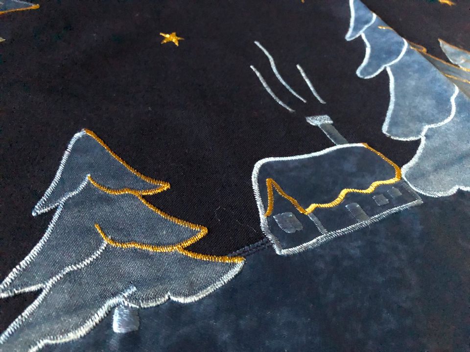 Tischdecke Mitteldecke dunkelblau Weihnachten 85 x 85 cm Advent ❤ in Detmold