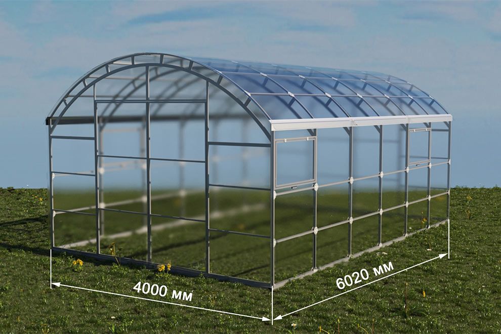RundbogenGewächshaus "HOME FARMER HOCH" 4m x4,6,8,10m/ H 2,9m in