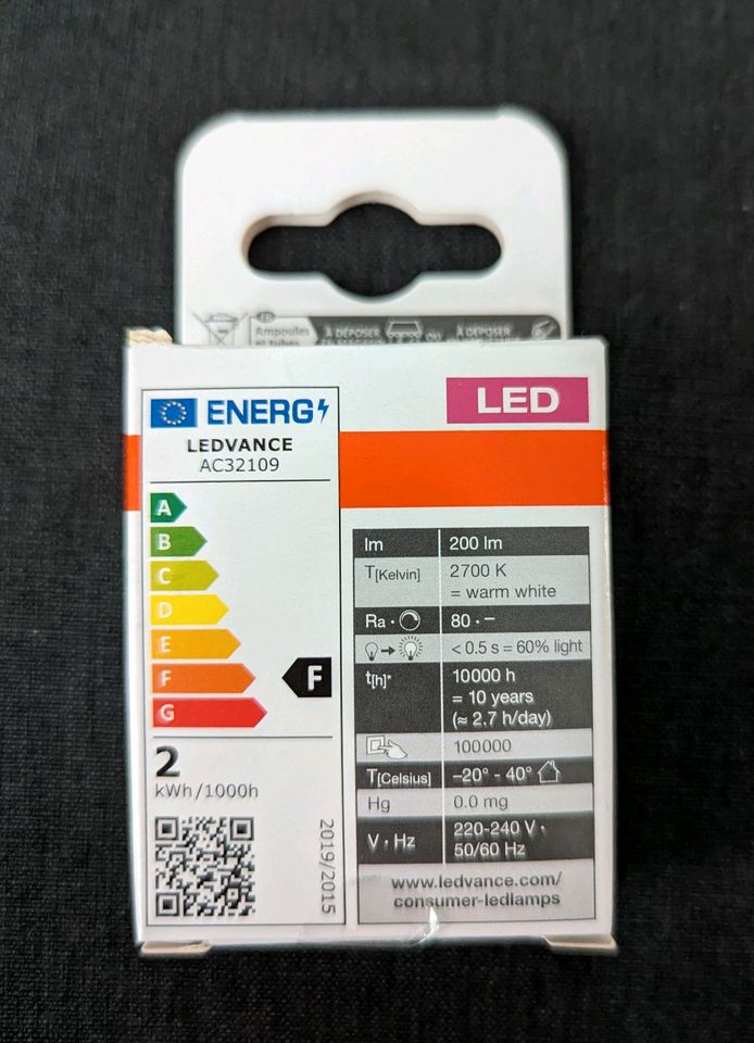 OSRAM LED Stiftsockellampe; PIN G9; 1,9W (20W); 2700K Warmweiß in Frankfurt am Main