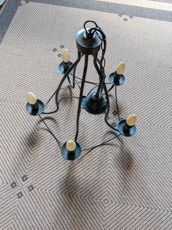 Kronleuchter Vintage 5-flammig Lampe Deckenlampe Wohnzimmer in Torgau