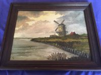 Ölgemälde Bild Kunst Windmühle Holland Nordsee Gemälde Nordrhein-Westfalen - Lotte Vorschau