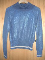 Pullover, M, graublau/ blau glänzend/beige Streifen, von Pash Marburg - Wehrda Vorschau