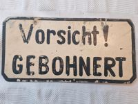 Altes Blechschild "Vorsicht Gebohnert" München - Altstadt-Lehel Vorschau
