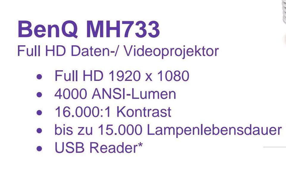 Top BenQ Beamer MH733 unter 500 Stunden  Wie neu in Swisttal