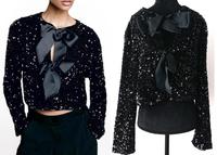 Neuwertige Paillettenjacke Schleifen Kurzjacke Schwarz S 36 H&M Bremen-Mitte - Bremen Altstadt Vorschau