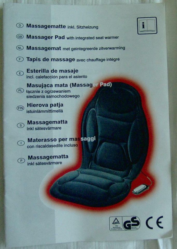 Massagematte, Sitzauflage mit Heizung - für Auto in Brandenburg