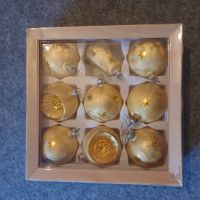 Weihnachtskugeln Reflexkugeln Gold Creme Federn Perlmutt Vintage Nordrhein-Westfalen - Castrop-Rauxel Vorschau