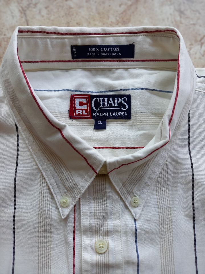 RALPH Lauren CHAPS -Herrenhemd -Gr. 44/45/46-Weiss/gestreift -NEU in Frankfurt am Main