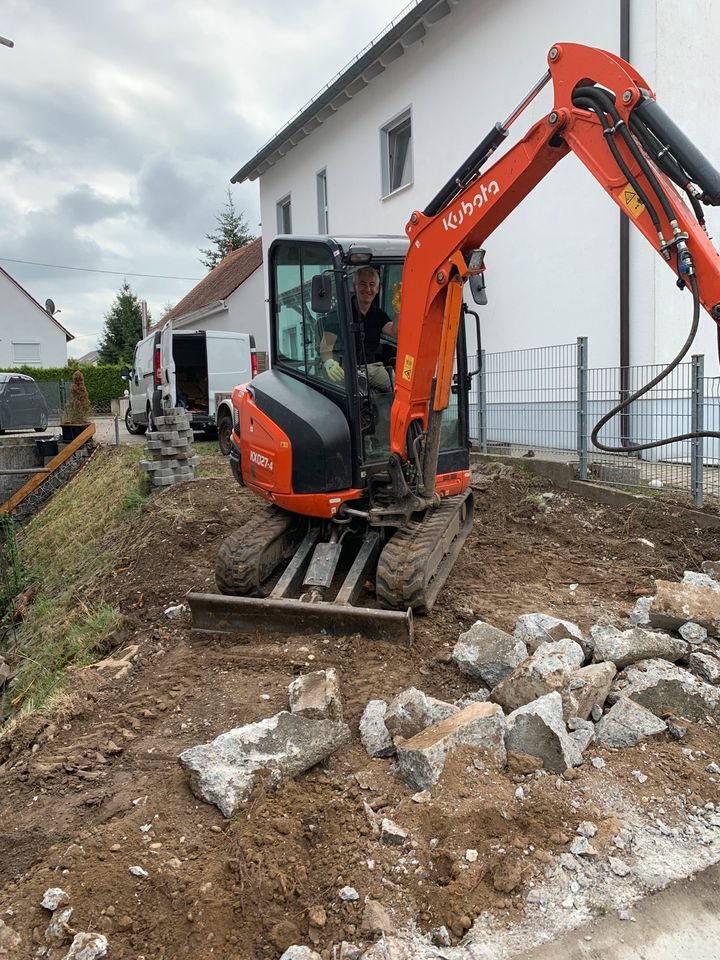 ⭐️ BaggerArbeiten, Pflastersteine legen, Fundament in Memmingen