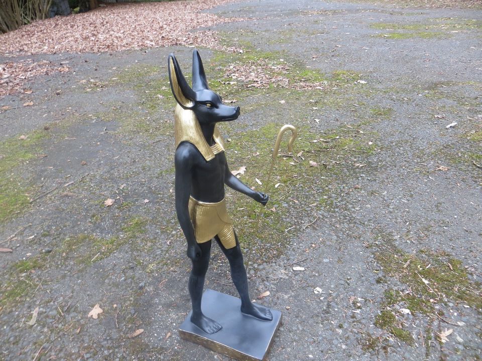 ägyptische Figur Anubis 59 cm hoch Neu Polyresin in Wimmelburg