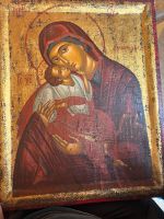 Byzantinische Ikone Madonna Handgefertigt Nordrhein-Westfalen - Nottuln Vorschau