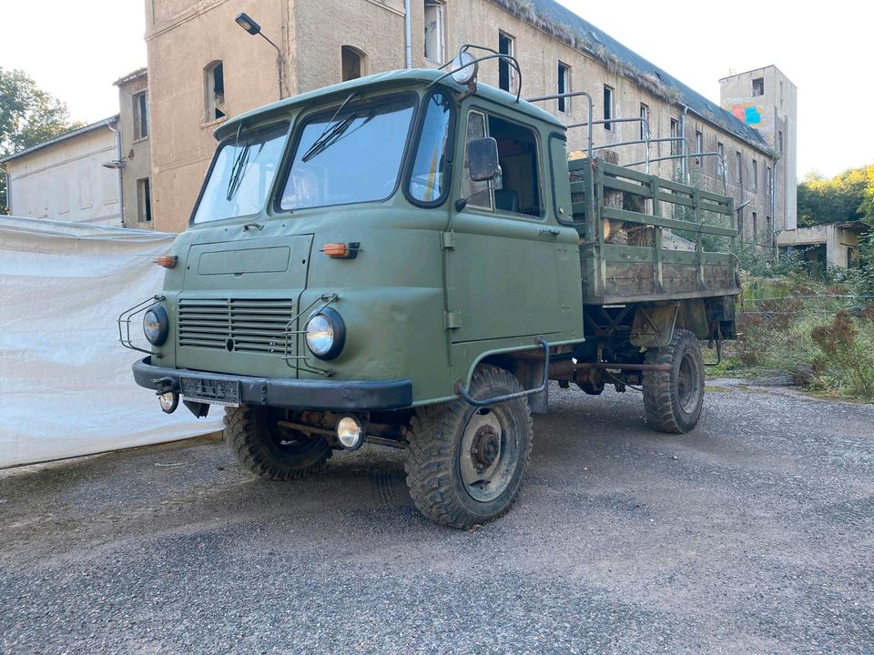 Robur Pritsche NVA Allrad Kipper W50 L60 zil Kraz Seilwinde in Nossen