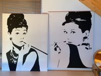 2 große Leinwand Bilder DIY 80 x 100 cm Audrey Hepburn Kr. München - Ottobrunn Vorschau