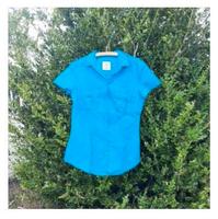Bluse sommerbluse kurzarm hellblau S M 36 38 Tshirt Hemd Sachsen - Mülsen Vorschau
