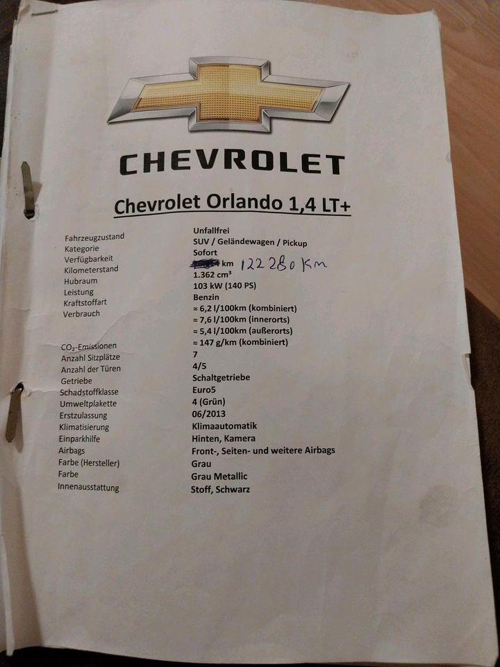 Chevrolet Orlando 1.4 lt+ 7 sitzer in Amberg