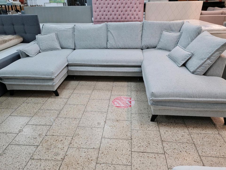 Sofa Couch Wohnlandschaft Schlafsofa Bettkasten Möbel UVP 1751€ in Herbstein