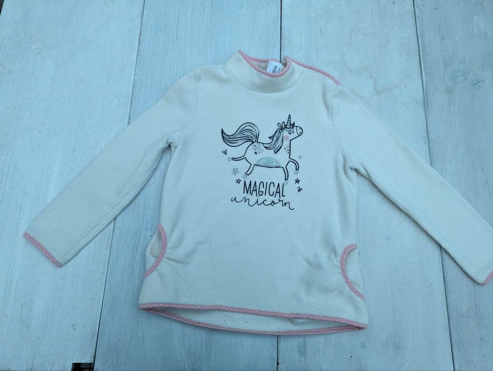 Fleece Oberteil, 134, für Strand, Einhorn, LA-Shirt in Hamburg