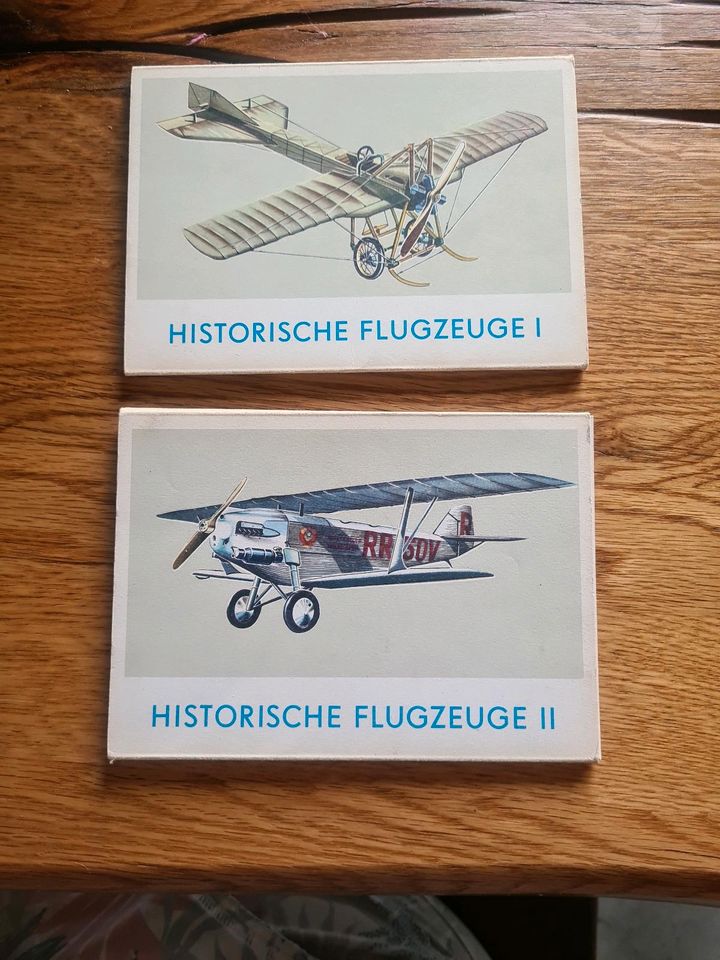 Historische Flugzeuge Sammelbildserie in Mansfeld