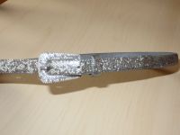 Glitzergürtel glänzend silber schmal Gürtel Länge 83 cm ca.Gr.164 Bayern - Bad Wörishofen Vorschau