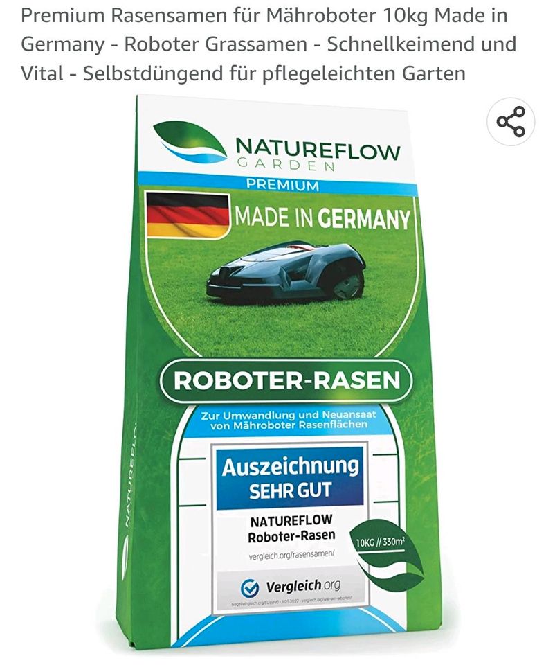 Premium Rasensamen für Mähroboter 10kg in Heidenrod