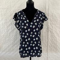Blaue Tunika Bluse mit Blüten | edc Esprit | Gr. M Wandsbek - Hamburg Bramfeld Vorschau