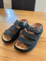 Think! Cambio 37 Schwarz Leder Pantolette Hausschuhe Schlappen Hessen - Großenlüder Vorschau