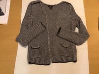 Damenjacke H&M weiß/schwarzer Strick Gr. S Bayern - Bad Aibling Vorschau