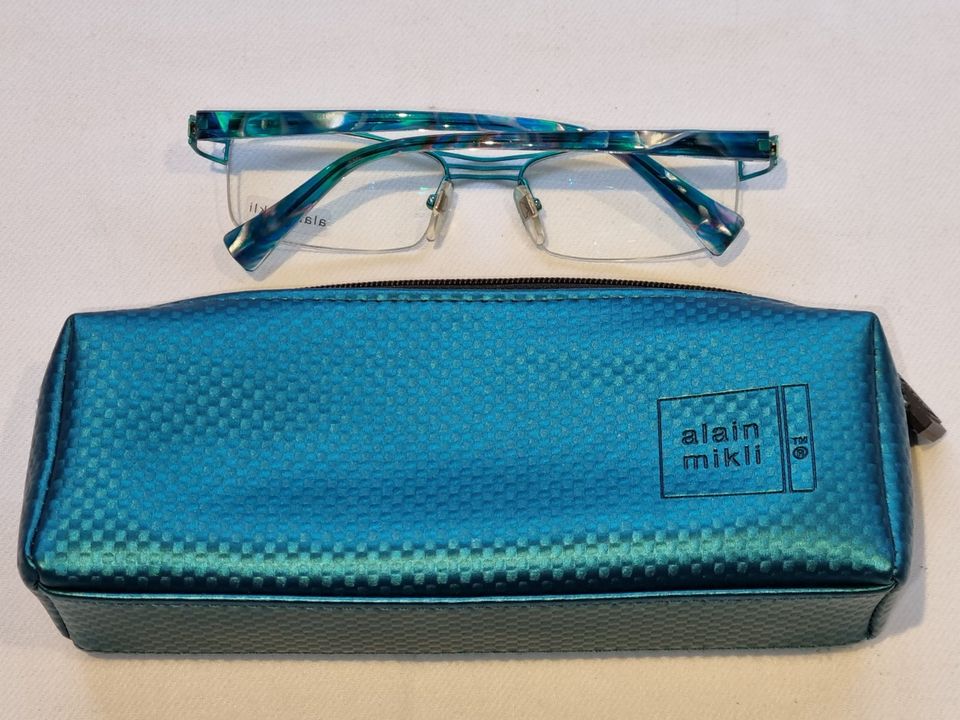 Alain MIKLI Damenbrille AL1111 - 0008 ETUI türkis randlos NEU (40 in Recklinghausen