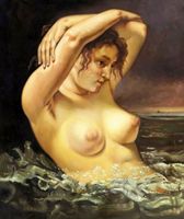 Gustave Courbet - Die Frau in den Wellen c98071 50x60cm Ölbild Berlin - Treptow Vorschau