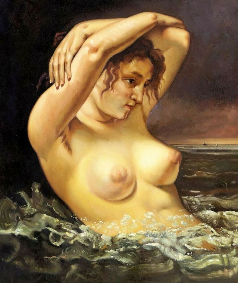 Gustave Courbet - Die Frau in den Wellen c98071 50x60cm Ölbild in Berlin