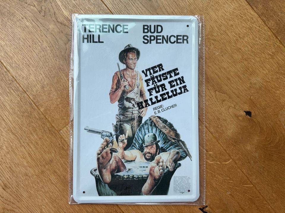 Blechschild „Vier Fäuste für ein Halleluja“ Bud Spencer NEU OVP in Hamburg
