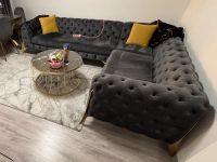 Couch Sofa ecksofa l Form koltuk grau Gold Süd - Oberrad Vorschau