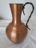 Vase Kupfervase Bodenvase, bauchig, Griff Schmiedeeisen, Vintage Bayern - Frensdorf Vorschau