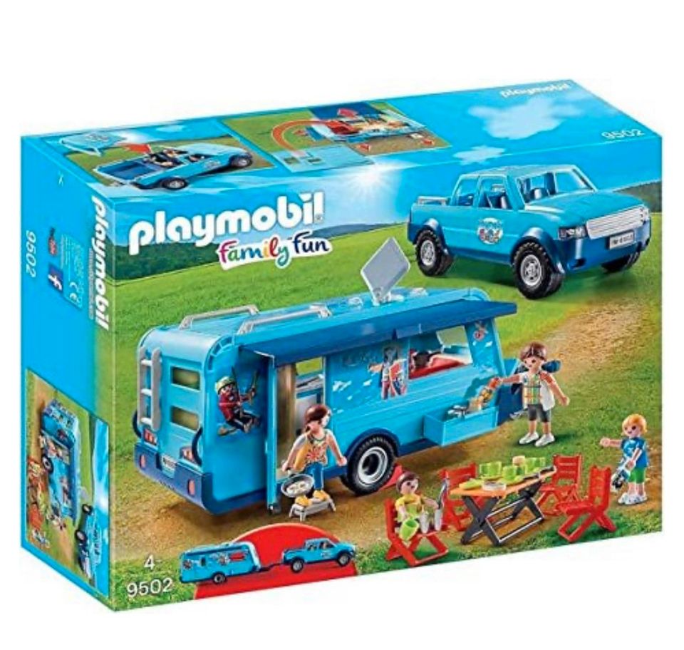 Playmobil Family & Fun Flugzeug und Truck mit Wohnwagen in Bornheim