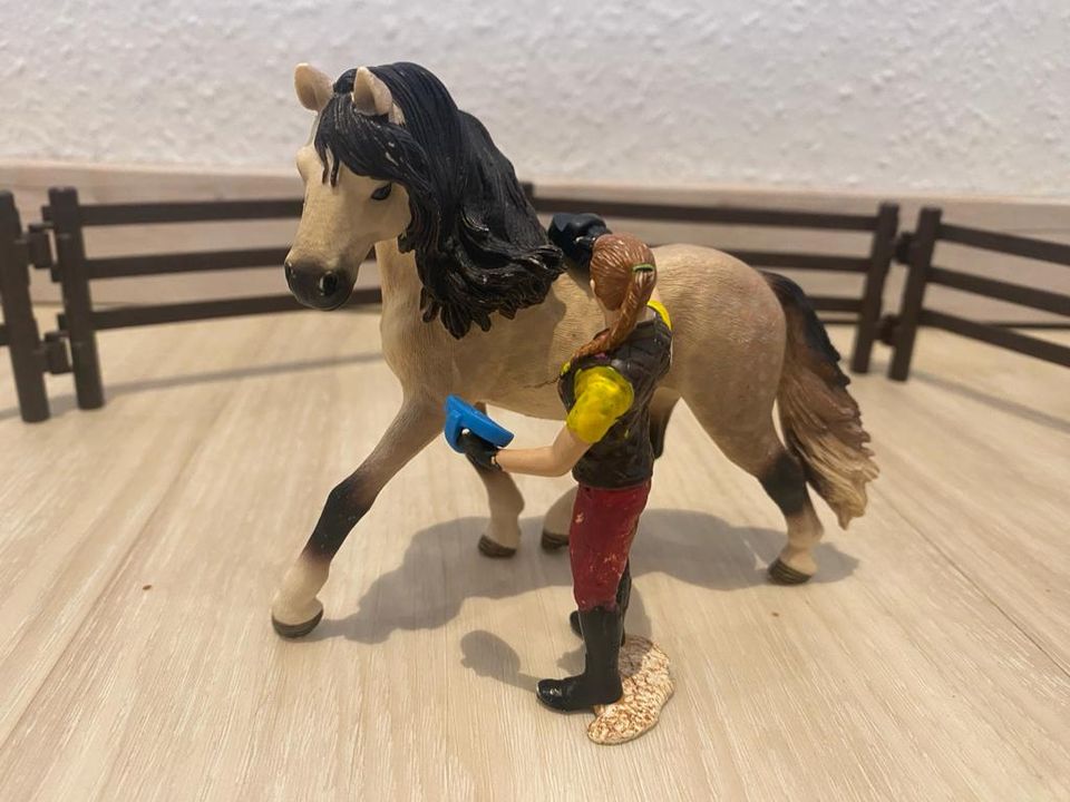 Schleich - Pferdepflegeset, Andalusier in Upgant-Schott