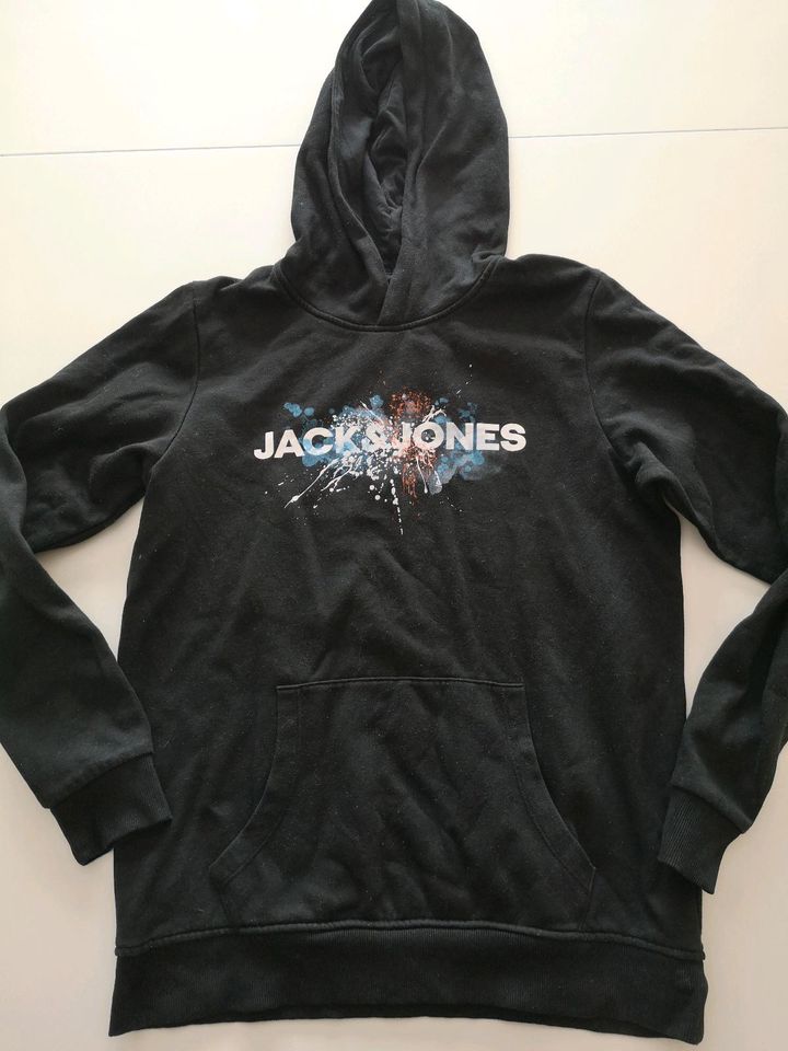 Jack & Jones Hoodie Größe 176 schwarz für Jungs in Ober-Flörsheim