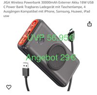 Wireless Powerbank 30000mAh Externer Akku 18W Nordrhein-Westfalen - Salzkotten Vorschau