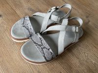 Damen Sandalen Sandaletten grau Schlangenmuster Gr. 39 Bayern - Gilching Vorschau