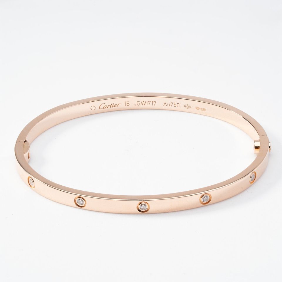 Cartier Armreif schmal "Love Bracelette", in 18kt Rosegold Gr 16 in Hamburg