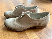 Halbschuhe von Görtz, Gr. 39, beige, Leder Bayern - Roggenburg Vorschau
