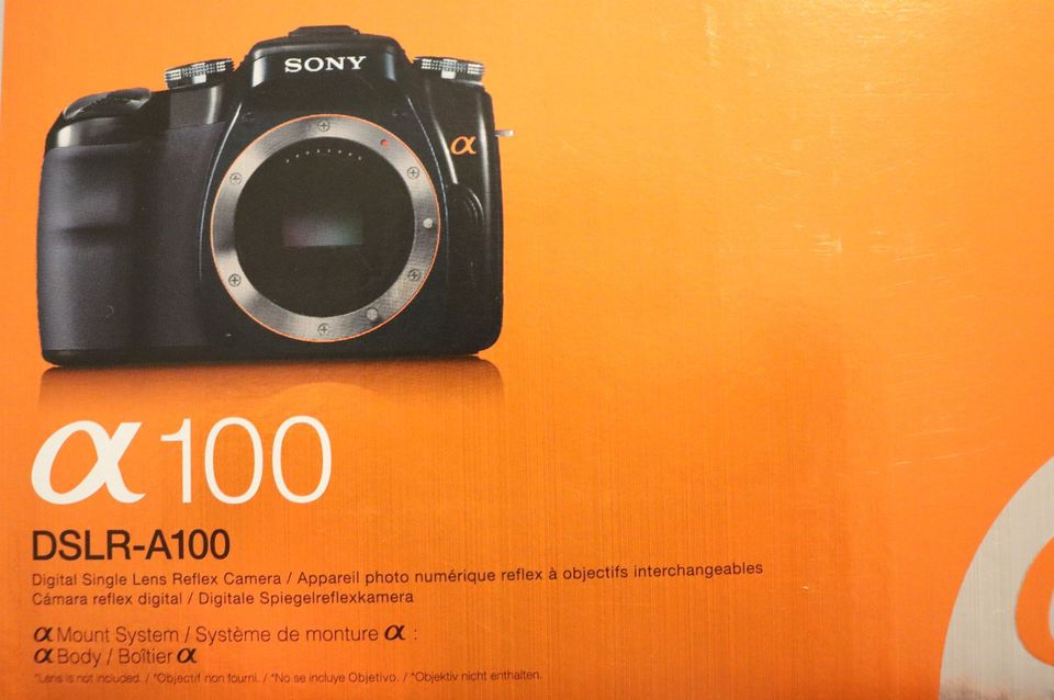 Sony Alpha A 100 - DSLR Spiegelreflexkamera im Sorglos Paket in Münchberg