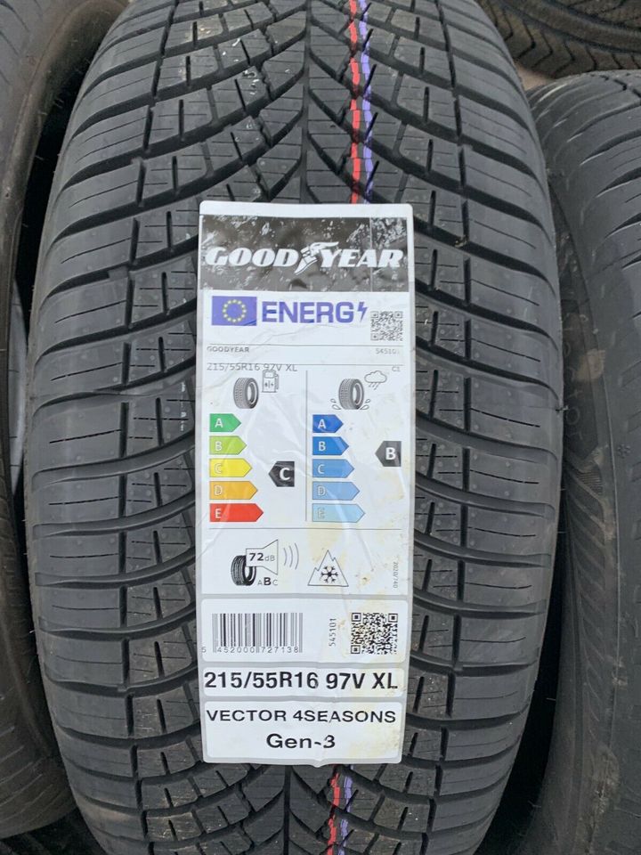 1satz 215/55R16 97V GOODYEAR VECTOR  ALLWETTER NEU INKL.MONTAGE! in Stockstadt a. Main