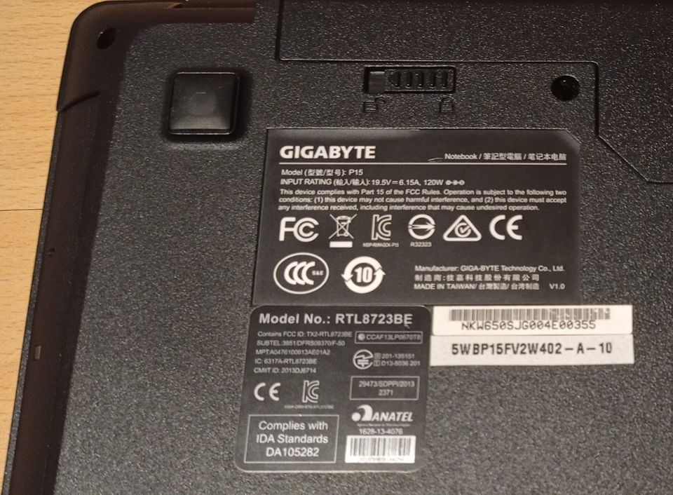 GIGABYTE P15 v2 Gaming Laptop (2015) in Nürnberg (Mittelfr)