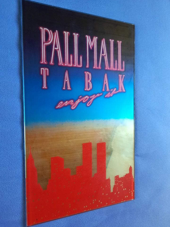 Spiegel m. Werbung "PALL MALL TABAK enjoy it", 45 x 27 cm in Weil der Stadt
