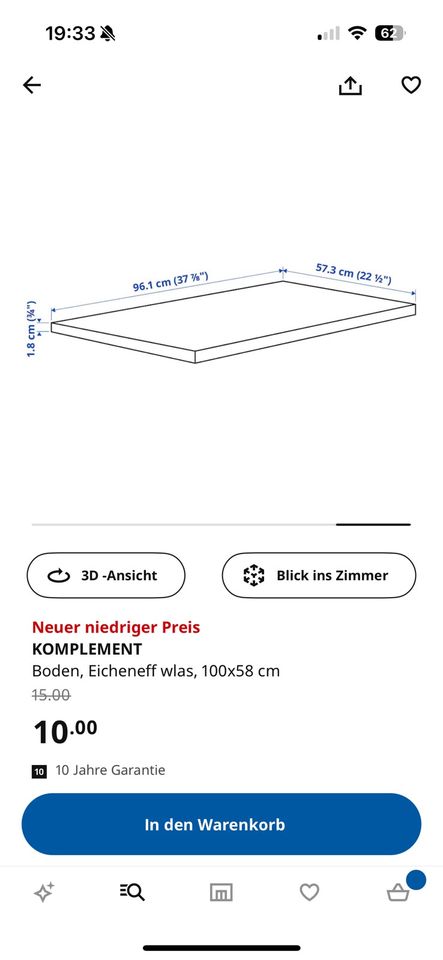 Ikea pax komplement Boden in Hamburg