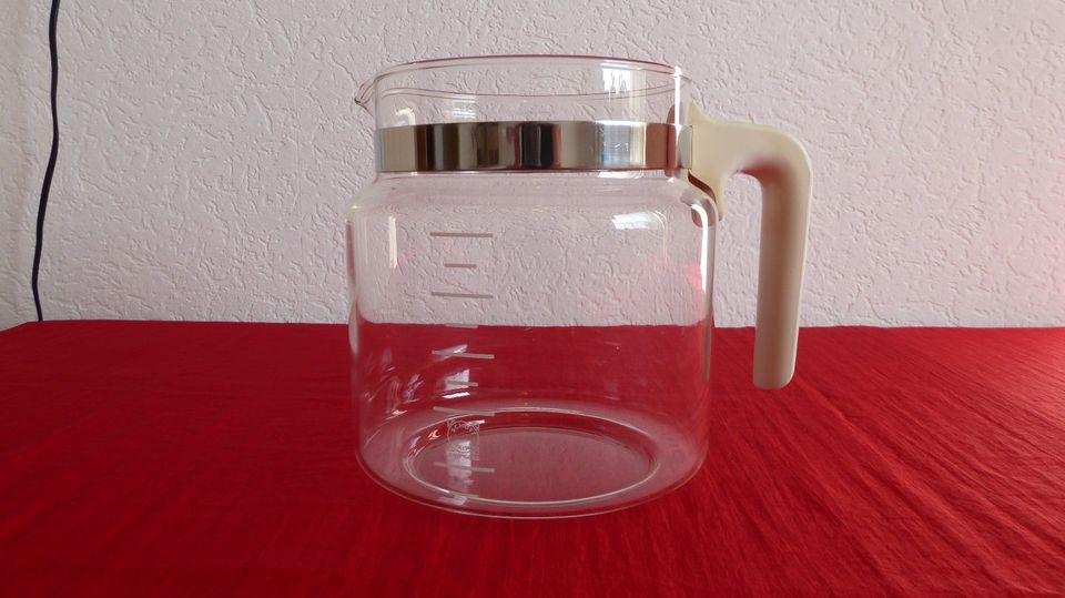 Kanne Kaffee-Kanne Jena Glas Schott Mainz Transparent Ø oben 11,5 in Flintbek